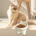 thumbnail image 1 of Tazones de gato s Contenedor de alimentos Anti vómitos Protección contra el cuello Cerámica y tazón de agua para gatos pequeños, medianos y amarillo, 1 of 8