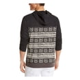 thumbnail image 2 of Sun Stone Mens Black Logo Graphic Long Sleeve Classic Fit Draw String Hoodie S, 2 of 3