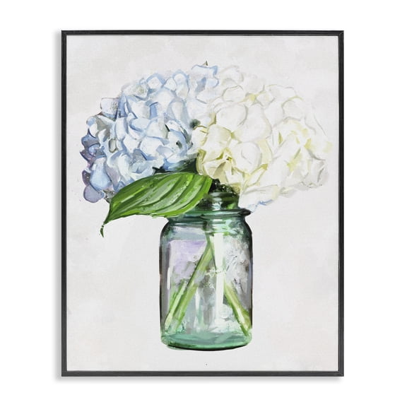 Stupell Industries French Country Country Jar Hydrangea Bouquet Black Framed Giclee Art, 16 x 20, by Ziwei Li