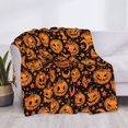 thumbnail image 6 of Halloween Decorations Throw Blanket for Couch, halloween pumpkin star Halloween Blanket Fuzzy Throw Blanket, Halloween Decor Cuteness Plush Flannel Blanket & Throws, 6 of 7