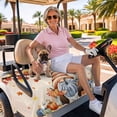 thumbnail image 3 of Golf Cart Seat Covers for 2 Seater,Gnomes Pumpkin Fall Microfiber Cart Seat Towel Blanket,Branches Thanksgiving Wooden Maple Leaves Absorbent NonSlip Bench Seats Protector for Golf Course 51"x31", 3 of 9