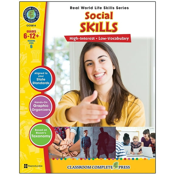 Classroom Complete Press Real World Life Skills: Social Skills Grade 6-12 Workbook CCP5814