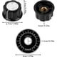 thumbnail image 2 of 5 uds perilla de potenciómetro 6mm/27mm perillas de potenciómetro moleteadas Control de volumen tapa giratoria con placa de escala de esfera Digital ER, 2 of 5