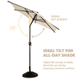 thumbnail image 6 of Abba Patio 11ft Outdoor Umbrella w/ Push Button Tilt & Crank, 6 Ribs, Beige, 6 of 9