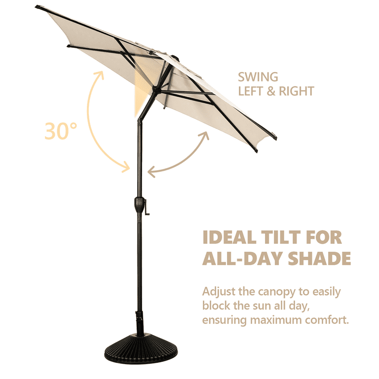 Abba Patio 7.5ft Oslo Tilting Umbrella, Crank & Push Button photo 5