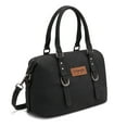 thumbnail image 6 of Wrangler Suede Doctor Bag Top Handle Purse Satchel Handbags Suede Crossbody Barrel Handbags for Women, Black, 6 of 7