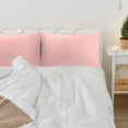 thumbnail image 2 of Unique Bargains 300 Thread Count Standard/Queen Size Pillow Cases Set of 2 Light Pink, 2 of 13