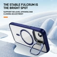 thumbnail image 3 of TECH CIRCLE For iPhone 16e Clear Phone Case 6.1" 2025 with Magnetic Ring and Hidden Foldable Kickstand, Compatible with MagSafe, Slim Lightweiht Protective Transparent Back Cover Case, Blue, 3 of 8