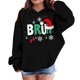 thumbnail image 1 of Sudadera con capucha para niñas y niños, sudadera de manga larga con cuello redondo y estampado de moda, jersey con bolsillo, sudadera de poliéster para niñas, 1 of 8