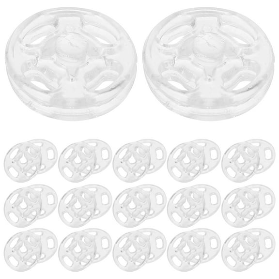 GAXIRE 100Pcs Clear Resin Snap Fasteners for Clothing Accessories Sewing Crafts and Repairs