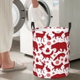 thumbnail image 5 of Susaid red plaid Moose Bunny bear Print Waterproof Oxford Cloth Storage Circular Laundry Hamper BasketCapacity for Home-Small, 5 of 6