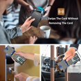 thumbnail image 4 of Wallet for Men - with Money Clip Slim Leather Slots Credit Card Holder RFID Blocking Bifold Minimalist Wallet (Gray Fabric), 4 of 12