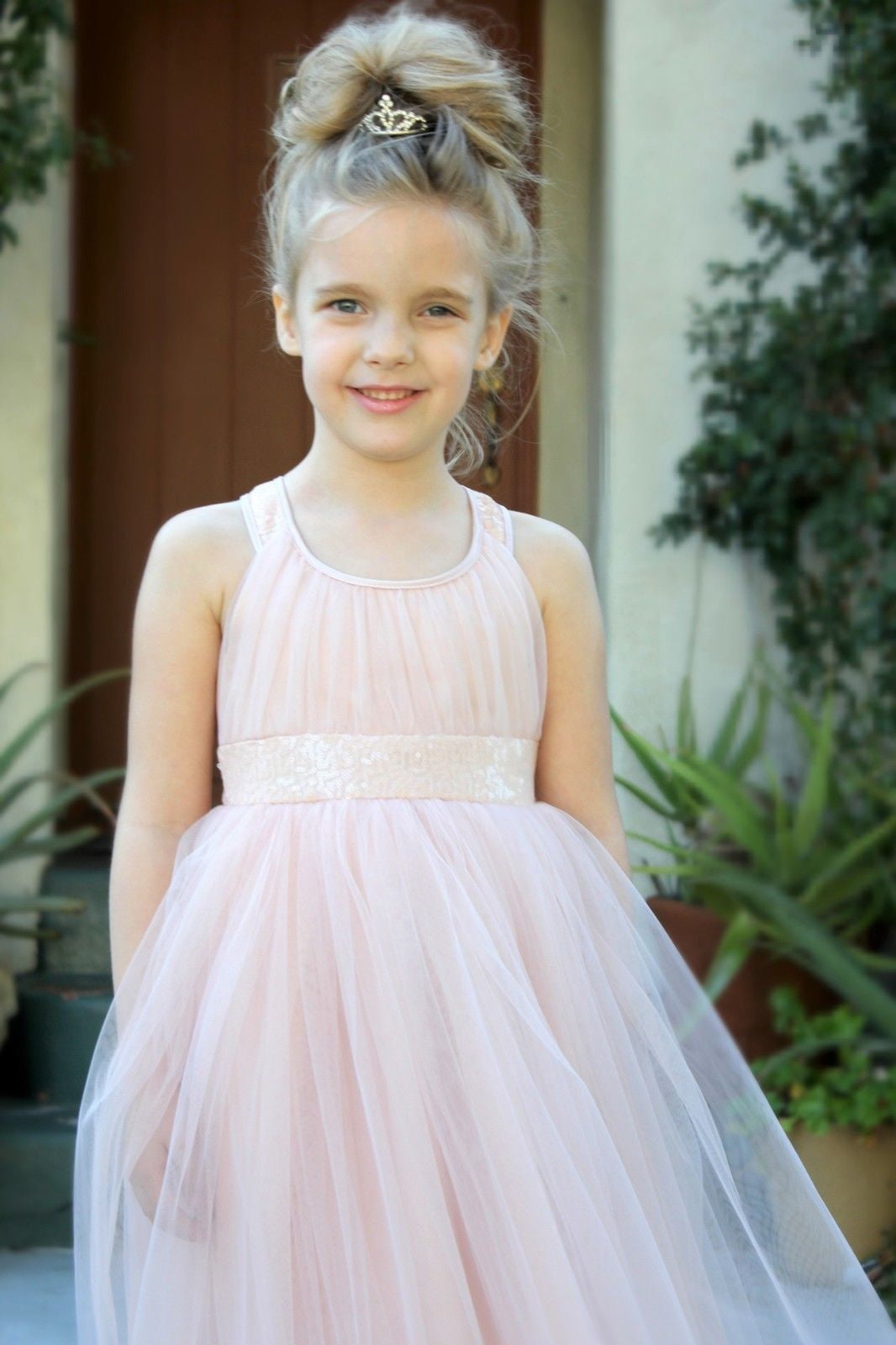 Ekidsbridal Wedding Cross Straps A Line Flower Girl Dresses Junior