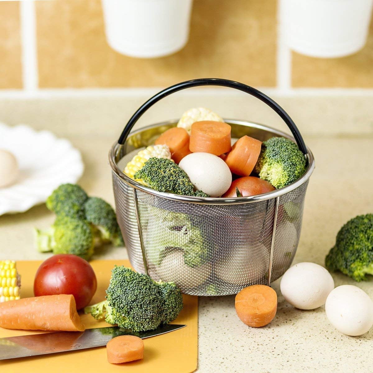 Steamer basket in instant pot sale