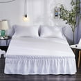 thumbnail image 1 of VERDANVERSE Jupe de Couvre-Lit de Rangement Chemise de Lit Double Polyester Protection Complète pour la Maison Adultes 1 Ensemble, 1 of 8
