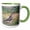 Green/White, variant on 3drose, Northern Flicker Male Feeding on Ground, Marion, Illinois, Usa., 11oz Mug
