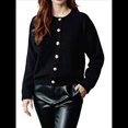 thumbnail image 3 of Suéteres Tipo Cárdigan con Abertura Frontal para Mujer, Chaqueta de Larga con Botones, Ropa de Otoño e Invierno. Negro S, 3 of 8