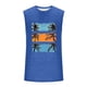 thumbnail image 4 of Camiseta sin mangas de cuello redondo para hombre, informal, a la moda, con estampado, deportiva, de poliéster, 4 of 5