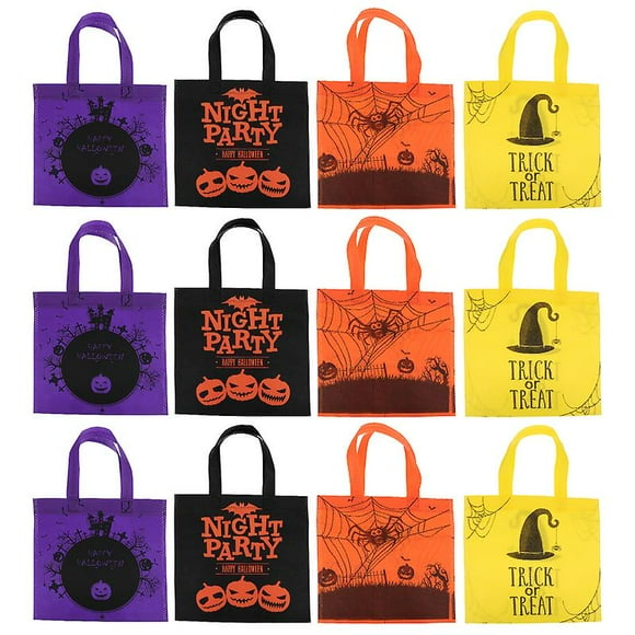 Bolsa no tejida de Halloween de 12 piezas para decoraciones de Halloween