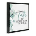 thumbnail image 3 of Stupell Industries Faith Bigger Than Fear Spiritual Botanical & Floral Painting Black Floater Framed Canvas Art Print Wall Art, 18 x 18, 3 of 9