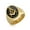 Gold-Tone, variant on Bling Jewelry Mens Secret Society Mens Stainless Steel Black Oval Masonic Signet Ring Silver Tone