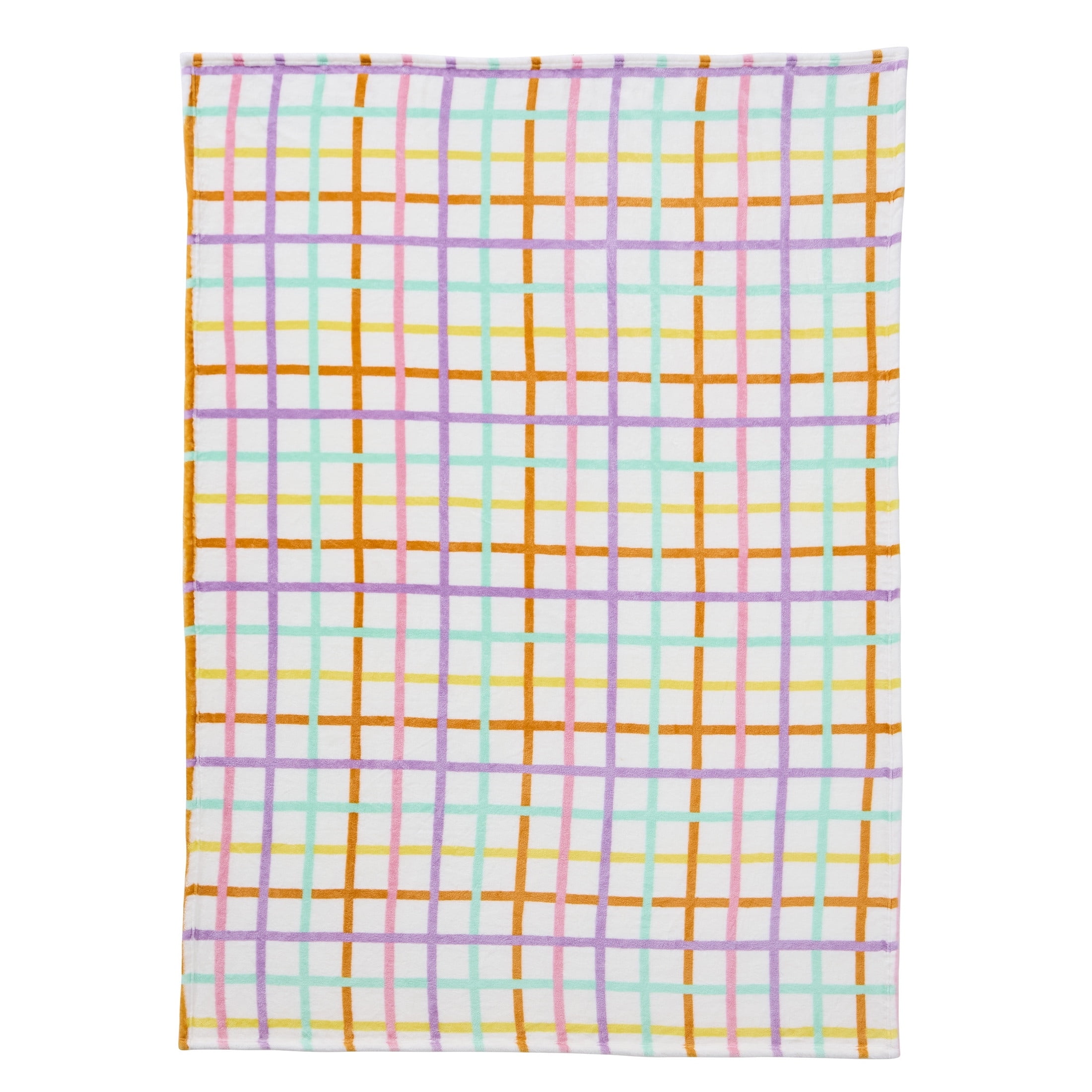 Hallmark Multicolor Chromatic Grid 50" x 70" Plush Throw Blanket