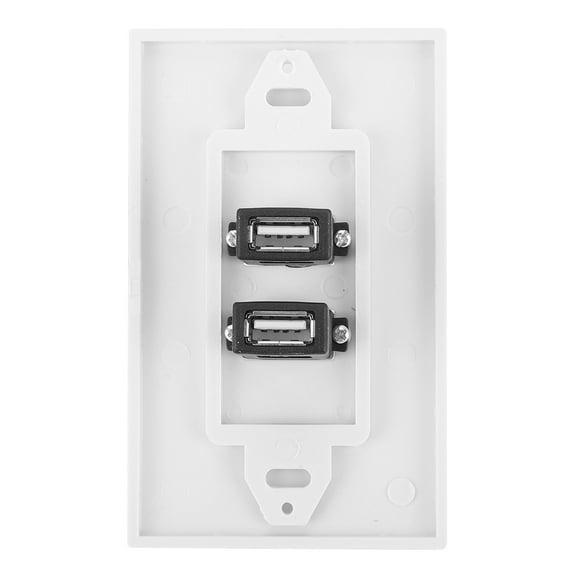 EBTOOLS Wall Socket Wall Plate, USB Wall Plate Wall Plate Panel, ABS USB 2.0 For Coffee Shop Hotel Home Home Decoration Office Building