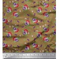 thumbnail image 1 of Soimoi Cotton Jersey Fabric Leaves & Floral Artistic Print Sewing Fabric Yard 58 Inch Wide, 1 of 3