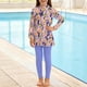 thumbnail image 1 of Odeerbi 4-16 Años Niñas 2 Piezas de Manga Larga Rash Guard Conjunto Hawaiano Floral Upf 50 + Traje de Baño de Surf Seco Rápido Con Pantalones Cortos, 1 of 5