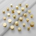 thumbnail image 2 of Lifetechs Round Gold Knobs Single Hole Cabinet Drawer Pulls Aluminum Furniture Hardware Handle for Cupboard Wardrobe Vanity Closet Door, 2 of 8
