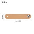 thumbnail image 2 of Uxcell 4 Packs Tiradores de Cajón de Cuero con Tornillos para Cajones, Beige/Plata, 2 of 5