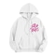 thumbnail image 4 of Pop cazadora para niña Hooded Sweatshirt,Soft Streetwear Pullover,Cute Long Sleeve Hoodie for Fall Winter Unisex （White）, 4 of 4
