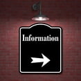thumbnail image 2 of Information Right Arrow BLACK Aluminum Composite Sign, 15"x18", 2 of 9