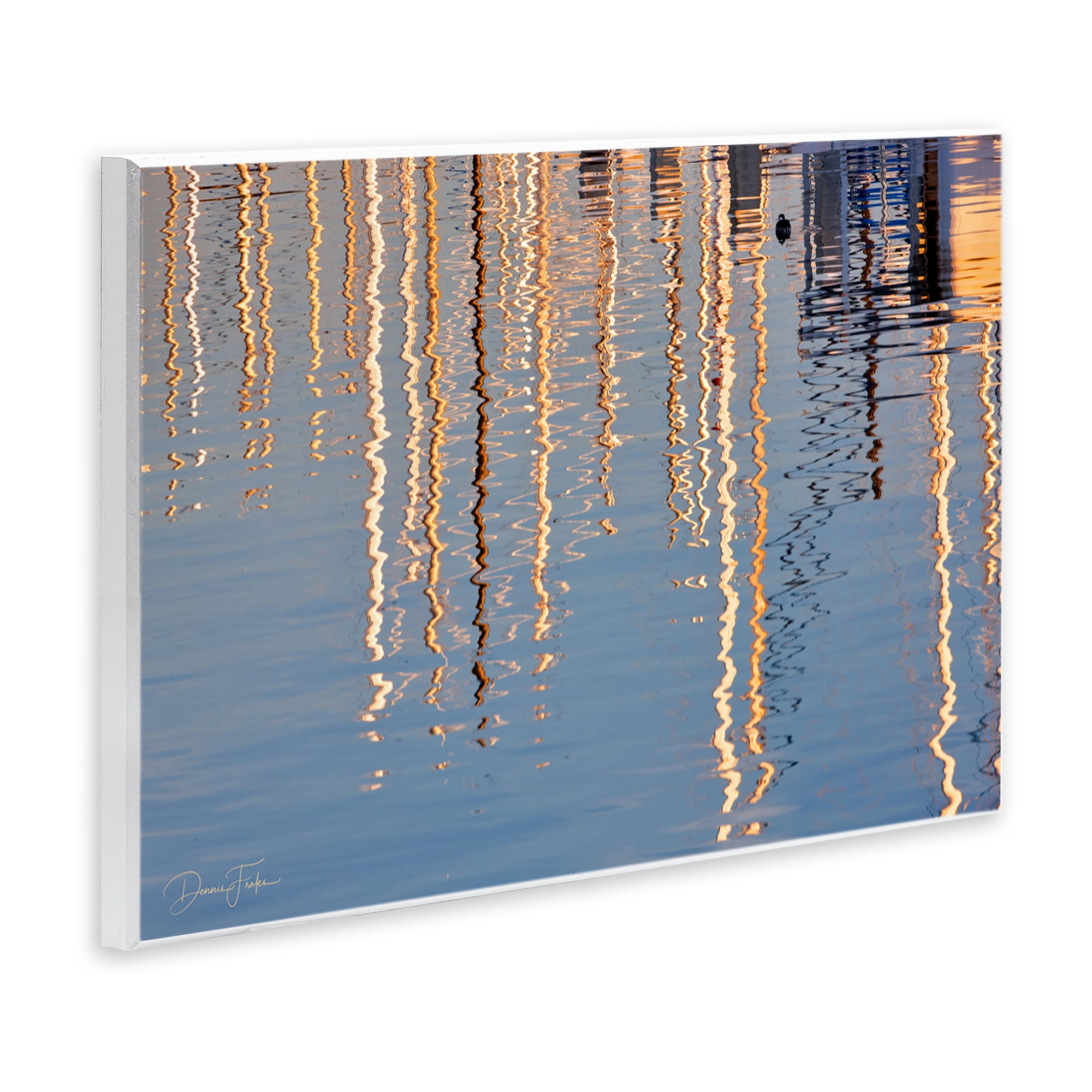 Stupell Industries Beach Post Reflections Coastal Photography Unframed Art Print Wall Art, 19 x 13