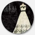 thumbnail image 1 of Designart 'French Couture II' Glam Metal Circle Wall Art, 1 of 3