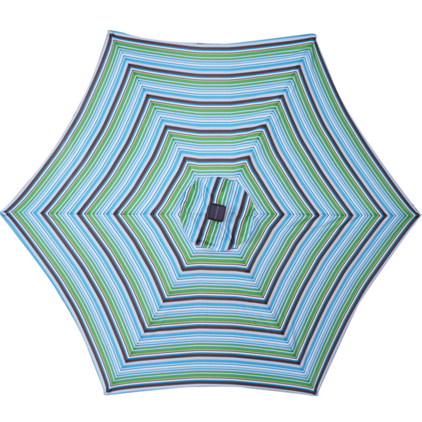 Outdoor Patio 8.7-Feet Market Table Umbrella with Push Button Tilt and Crank, Red Stripes With 24 LED Lights, Outdoor Umbrella for Garden, Deck, Backyard, Pool and Beach, Blue Stripes