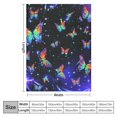 thumbnail image 4 of Shiartex Cute Flying Butterfly Blanket Gifts for Women Girls Beautiful Butterflies Black Flannel Throw Blankets Super Soft Cozy Couch Bed Living Room Travel Valentines Birthday Decor 50x60in, 4 of 6