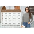 thumbnail image 7 of Tyhengta Women's Turtleneck Sweaters Long Sleeve Pullover Sweaters Mock Neck Knitted T-Shirt Basic Slim Fit Tee Tops Gray XL, 7 of 7