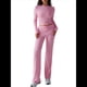 thumbnail image 2 of Conjuntos de 2 Piezas para Mujer, Larga, Cuello Redondo, Pantalones Acampanados de Cintura Alta, Conjuntos de Chándal, Ropa de Calle. Rosa M, 2 of 10