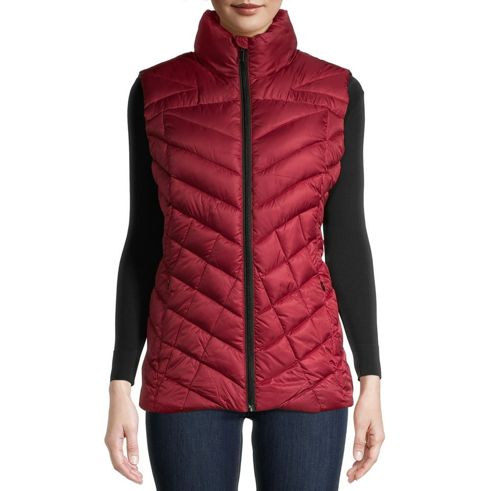 Big Chill Big Chill Women's Down Chevron Quilted Puffer Vest