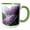 Green/White, variant on 3drose, Beautiful Spring Lilacs, 11oz Two-tone Green Mug