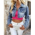 thumbnail image 3 of Ekouaer Long Sleeve Crop Tops for Women Scoop Neck Lightweight Basic Base Layer Thermal Undershirts Shirts Hot Pink, 3 of 6