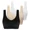black+skincolor+white, variant on 3 Pack Women's Plus Size Seamless Sports Bras, Breathable Stretch Wireless Yoga Bras, Full Coverage Pullover Vest Everyday Bras, Comfortable Sleep Bras with Removable Pad, S-6XL