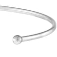 thumbnail image 2 of 14K White Gold 3mm Cuff Bangle with Beaded Ends - Women - Jewelry Addict, 2 of 4