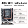 thumbnail image 2 of Placa Base X99E + CPU E5 2678 V3 + Soporte de Grasa Térmica 4XDDR4 RECC RAM PCIEX16 NVMe Tarjeta LAN Gigabit Placa Base de Escritorio, 2 of 10