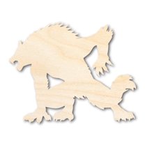 Unfinished Wood Werewolf Shape - Craft - up to 46" 7" / 1/4"
