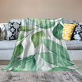 thumbnail image 5 of FCXZI Green Leaf Pattern Flannel Blanket, All-Season Lightweight Comfort 30*40in, 5 of 7