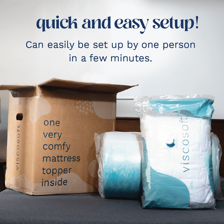 Viscosoft 4 inch pillow top memory foam mattress topper deals