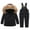 Black, variant on Ski Suits for Kids, Boys Girls Fashion Solid Color Down Jackets Keep Thickening Warm Outdoor Coat Jumpsuit Set Waterproof Windproof Jackets Coats