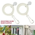 thumbnail image 4 of 2 Pack Flag Pole Swivel Mounting Rings Flag Pole Accessories with Grommet Clip - 1inch, 4 of 10